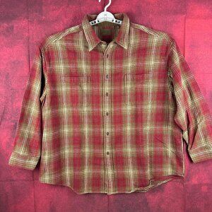 ST JOHN BAY MENS FLANEL 3XL THICK SHIRT BUTTON DOWN JACKET FRONT POCKETS